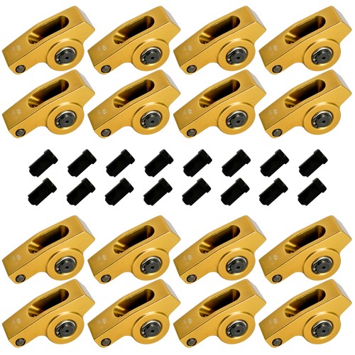 DURAFORCE 1.7 Ratio 7/16" Stud Gold Roller Rocker Arms Kit For Chevy BBC 396 402 427 454