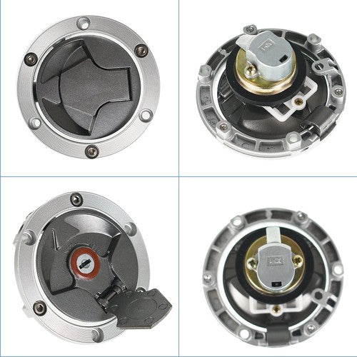 DURAFORCE NEW Ignition Switch Lock Gas Cap Cover Set For Kawasaki Ninja 250R EX250J 08-12