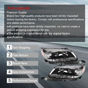 DURAFORCE Projector Headlights Halogen Black Housing For Chevy Malibu 2013-2016 Left&Right