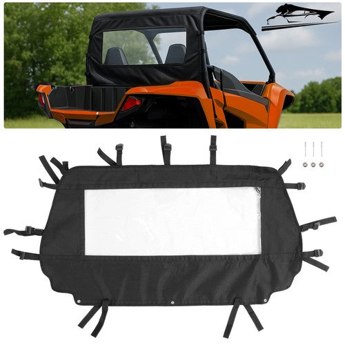 DURAFORCE Black Soft Rear Panel Window Dust Barrier for Arctic Cat Wildcat Trail 700