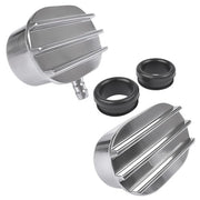 DURAFORCE Push-in Breather &PCV Combo Kit 1-1/4" Valve Cover Hole Polished Aluminum Finned
