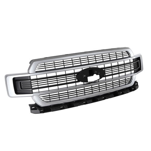 DURAFORCE JL3Z-8200-RA Brushed Stain Aluminum Front Upper Grille for Ford F-150 2018-2020