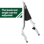 DURAFORCE For Harley Touring Road Street Glide 2009-2024 Rear Passenger Backrest Sissy Bar