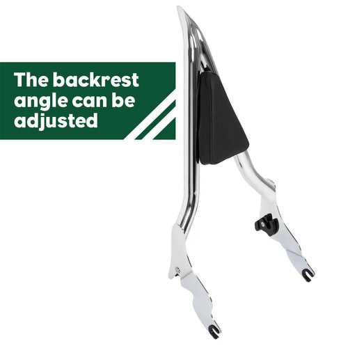 DURAFORCE For Harley Touring Road Street Glide 2009-2024 Rear Passenger Backrest Sissy Bar