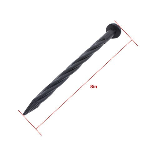 DURAFORCE Garden Spiral Landscape Spikes 70PCS 8 Inch Plastic Landscape Anchoring Spikes
