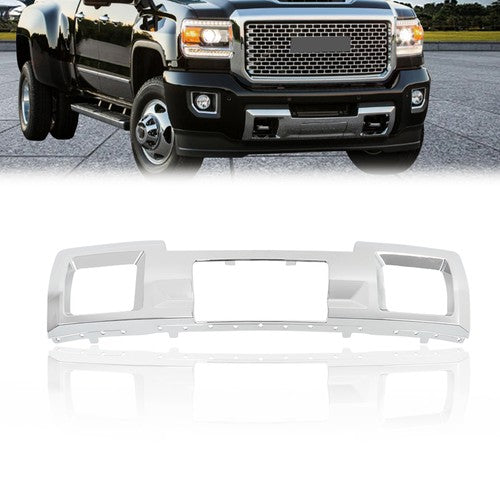 DURAFORCE Compatible For GMC Sierra 2500 3500 2015-2019 Chrome Front Bumper Skid Plate New