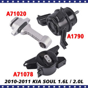 DURAFORCE Engine Trans w/o Bracket & Torque Strut Mount 3PCS for Kia Soul 1.6L 2.0L 10-11