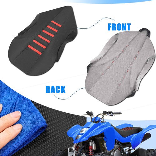 Red Gripper Seat Cover Anti Slip for Suzuki Quadsport Z400 LTZ400 2003 2009 2008