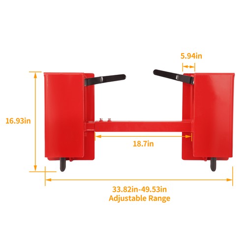 DURAFORCE 4000lb Skid Steer Quick Tach Conversion Adapter Attach w/ Adjustable Cross Brace