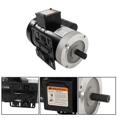 DURAFORCE 5HP Electric Motor 3450RPM 5/8" Shaft Single Phase 208-230V 56C Frame 60HZ TEFC