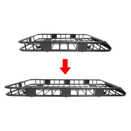 DURAFORCE 64" x 39'' Roof Rack Steel Luggage Holder Cargo Carrier Top Basket SUV Truck