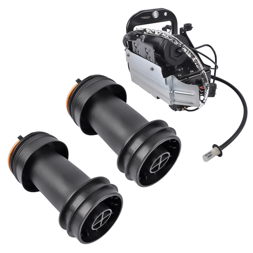DURAFORCE Pair Rear Air Suspension Spring & Compressor For Cadillac XTS 3.6L V6 2013-2019
