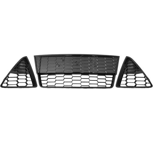 DURAFORCE Suitable For Ford Focus S/SE 2012-2014 Front Lower Grille 3pcs ABS Plastic Black