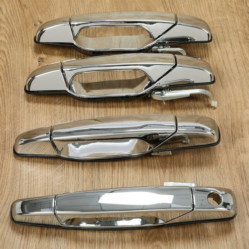 DURAFORCE Chrome Door Handles Left Right for Chevy Tahoe Yukon Sierra Denali 07-13 4Pack