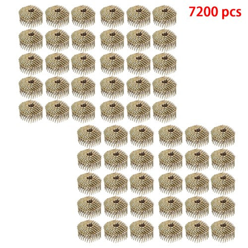 DURAFORCE 7200Pcs 1-3/4" × 0.12" 15 Degree Coil Roofing Nail 3/8" Head Diameter Galvanized