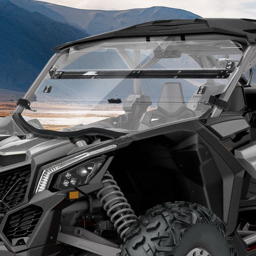DURAFORCE Front Flip Windshield Scratch Resistant 2-IN-1 For Can-Am Maverick X3 2018-2025