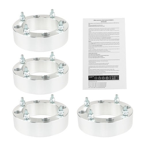 DURAFORCE 4X Wheel Spacers 4x156 2" 131mm 3/8"-24 For Polaris Sportsman Silver New