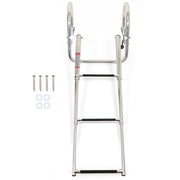 DURAFORCE 3 Steps Ladder Stainless Steel in-Board Telescoping For Marine Boat Yacht New