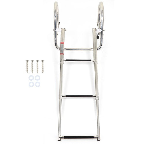 DURAFORCE 3 Steps Ladder Stainless Steel in-Board Telescoping For Marine Boat Yacht New