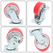DURAFORCE 5"X 2" Heavy Duty Casters -Polyurethane Caster with Capacity up to 3200 LBS