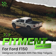 DURAFORCE Fit For 09-14 Ford F150 Tailgate Top Protector Spoiler Cover Moulding Cap Black