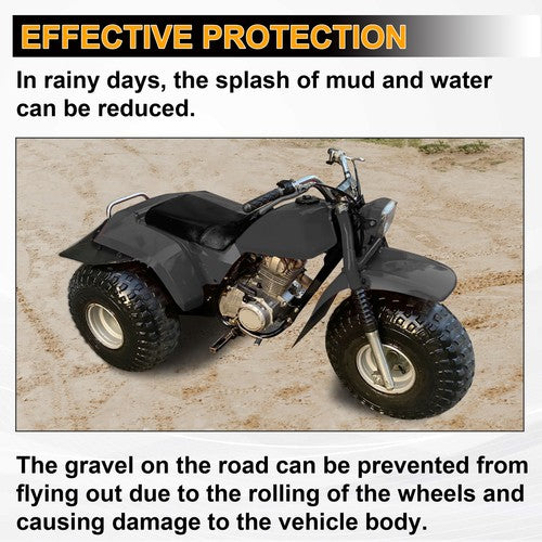 DURAFORCE For Honda ATC200X ATC 200X 3-Wheeler 1983 1984 1985 Black Front Fender ABS