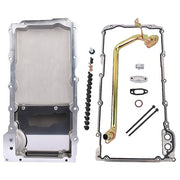 DURAFORCE For LS Swap Retrofit Aluminum Oil Pan LS1 LS2 LS3 LS6 Rear Sump, Pick Up, Gasket