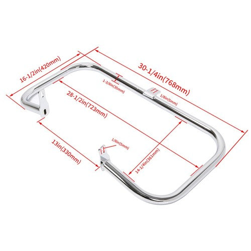 DURAFORCE 1.25" Engine Guard Highway Crash Bar For Honda Shadow Aero 750 VT750C 2004-2024