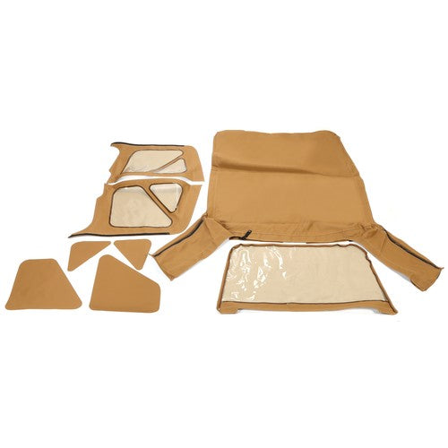 DURAFORCE Beige Soft Top Tinted Back Windows For Jeep Wrangler TJ 97-06 Except Unlimited