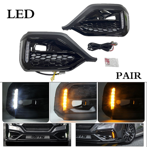 DURAFORCE sequential LED Turn Signal DRL Fog Bezel Light Pair for Subaru WRX STI 2022-2024