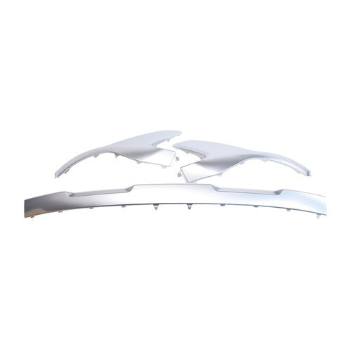 DURAFORCE Front Bumper Skid Plate Molding Deflector Silver For Hyundai Santa Fe 2021-2023