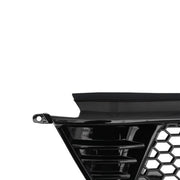 DURAFORCE Fit 2022-2024 Honda Civic 4DR Glossy Black Front Bumper Lower Grille Honeycomb