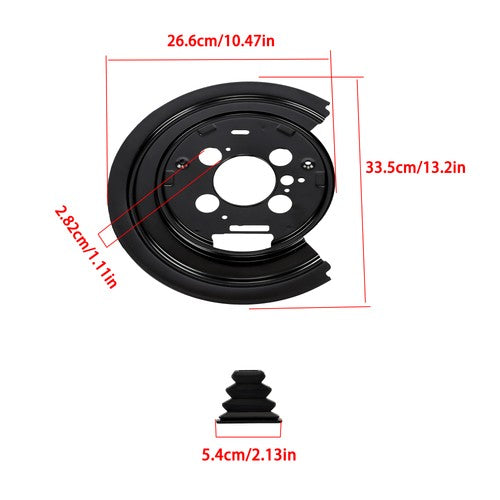 DURAFORCE Pair Rear Set of 2 Brake Dust Shields For Ram 1500 2015-2019 924-235 4779823AC