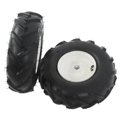DURAFORCE 13x5.00-6" Rubber Tiller Tire & Wheel 1" Axle Size For Garden Tractor Tire 2Pack