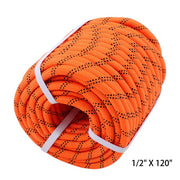 DURAFORCE 5174 Pounds Orange Black1/2 in X120' 48 Stranded Braided Rope Breaking Strength
