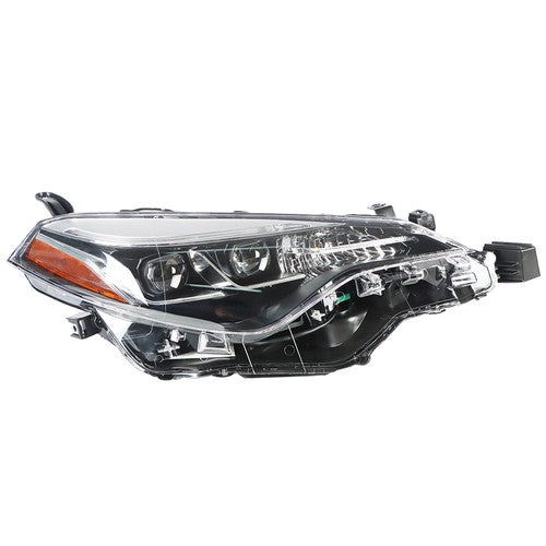 DURAFORCE Headlight Assembly Projector For Toyota Corolla 2017-2019 Halogen Black Right