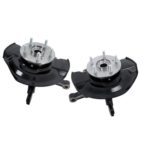 DURAFORCE 2× Steering Knuckle & Wheel Hub Bearing Assembly For Honda CR-V L4 2.4L 2007-09