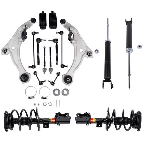 DURAFORCE For 09-14 Nissan Maxima 3.5L Front Rear Shock Control Arm Suspension Kit 16PCS