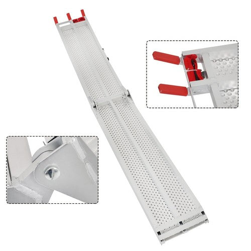 DURAFORCE Motorcycle Loading Ramp For SUV Trailer Dirt Bike 1PC 7.5FT x 6" 750LBS
