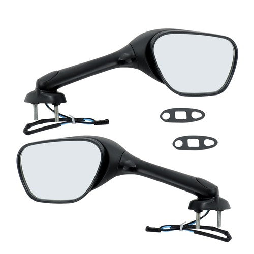 DURAFORCE Black Mirrors Smoke Turn Signals For Suzuki GSXR 600 750 1000 2005-2015