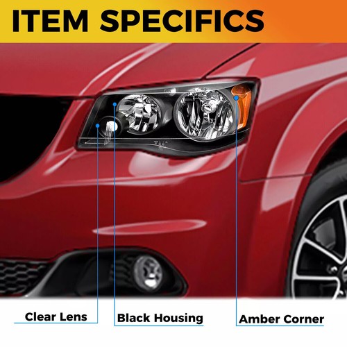 Headlights For Dodge Grand Caravan 2011-20 For Chrysler Town&Country2008-16 2Pcs