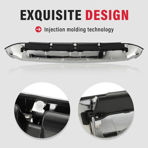 Chrome Front Upper Hood Bulge Molding Grille Trim for Toyota Tundra 2014-2021