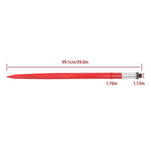 DURAFORCE Hay Bale Spear 39" 3000 lbs Capacity Spike Fork for Tractors Loaders 2pcs