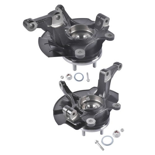 DURAFORCE 2PCS Front Loaded Steering Knuckle & Wheel Bearing Hub For Kia Soul 2014-2016