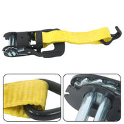 DURAFORCE 4 Pc 1.5" inch x 16' Ft Ratchet Tie Down Cargo Straps 1100 Lbs J Hooks