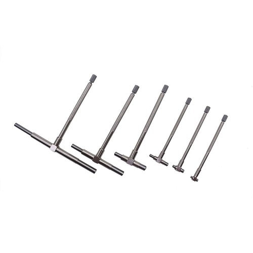 DURAFORCE Precision 6 Pc Telescoping Gage Set 5/16" - 6" Range T-Bore Hole Gauges w/Pouch