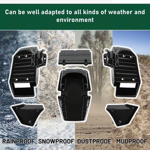 DURAFORCE Black Complete Plastic Fender Kit For Honda Big Red ATC250ES ATC 250ES 1985-1987