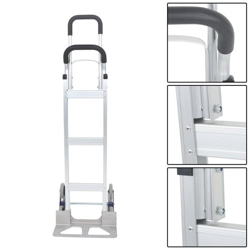 DURAFORCE 550 lbs Capacity Aluminum Hand Truck Stair Climber 2 in 1 & Handles