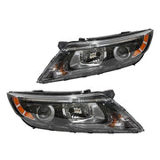 DURAFORCE Halogen Projector Headlight Pair Left Right Side for 2014-2015 Kia Optima