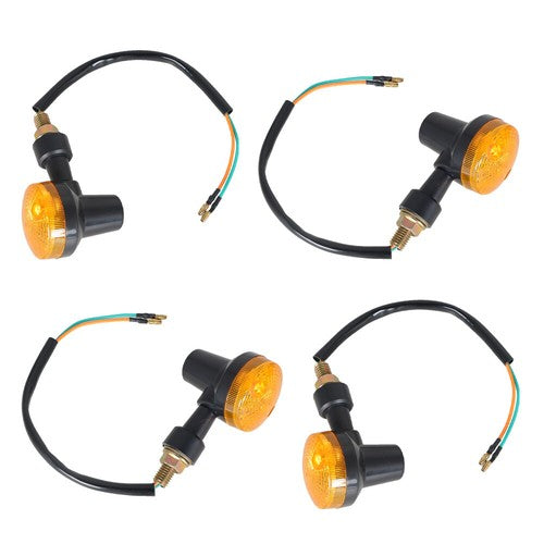 DURAFORCE For Yamaha Kawasaki Honda 4X Motorcycle Turn Signals Blinker Light Black Amber